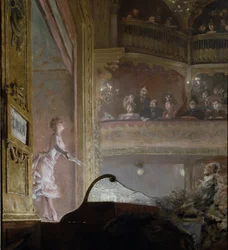 Die Sängerin in Pink, ca. 1895